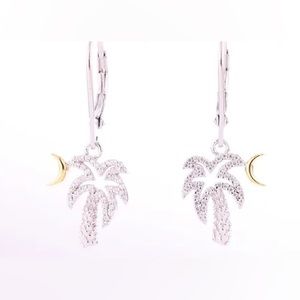 Cara Mia USA Monarch 'Palmetto Tree' Cara Mia sterling silver Dangle Earrings